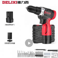 德力西（DELIXI）手电钻锂电钻电动螺丝刀家用充电式手钻电起子电批电动工具箱套装